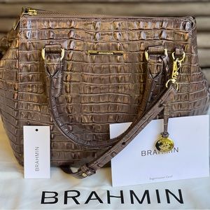 Brahmin Handbag- Small Joan- Aubergine La Scala
